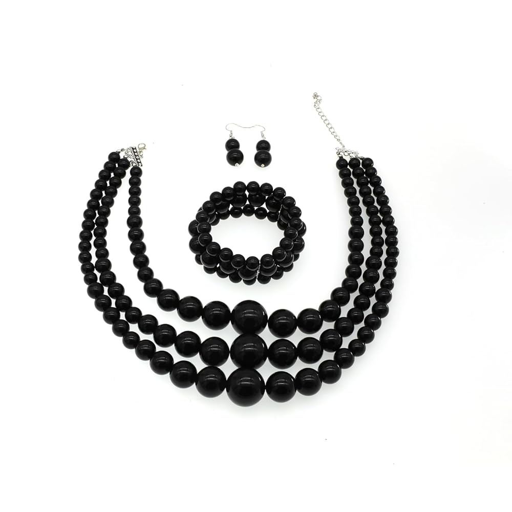 Amazon.com: iSPECIAL Three-Layers Faux Pearl Necklace